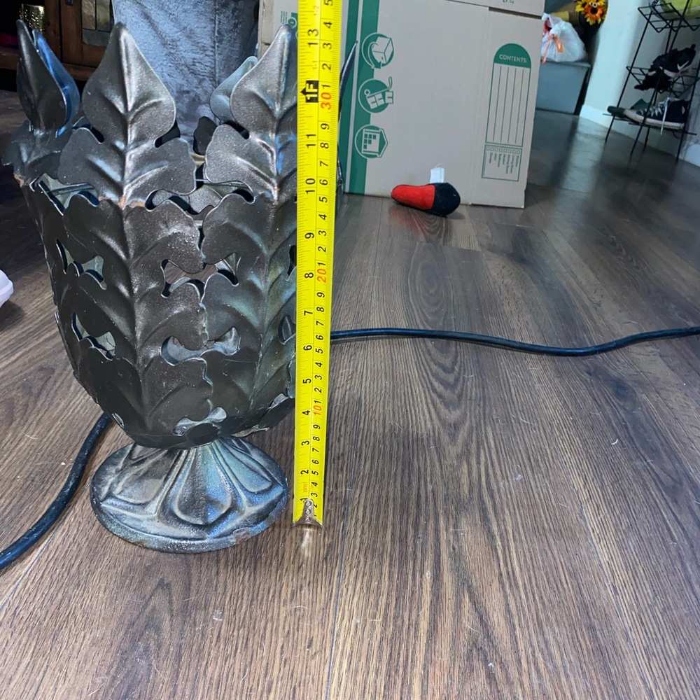 Decorative Metal Leaf Vase
